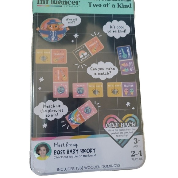 The Influencer "Two Of A Kind"Dominos Game Educational Learning Domino game Gift - Picture 3 of 4